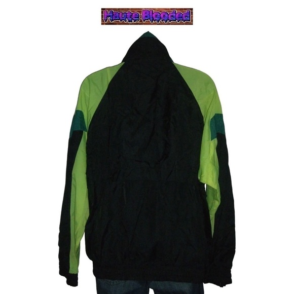 Vintage 90s Givenchy Active Sports Neon Yellow Windbreaker Retro Unisex Logo Ski - Picture 6 of 16